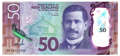Noua Zeelanda 50 Dolari 2018 P-194a.2 UNC foto