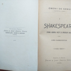 James Darmestetter - Shakespeare. Studiu asupra vietii si operelor sale (1898)
