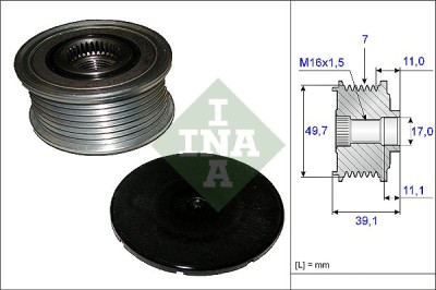 INA 535 0084 10 Sistem roata libera, generator foto