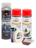 Kit complet reparatie si vopsire jante culoare Rosu Fluorescent, V2, AVEX