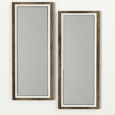Oglinda decorativa, Tera Home, Sansa, 29.5x70x1.8 cm, PAL, Maro