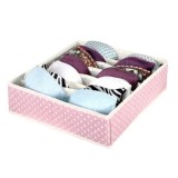 Organizator de sertare pentru aranjarea sutienelor, Roz, 36x31x10 cm