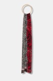 Blugirl Blumarine eșarfă cu amestec de l&acirc;nă culoarea bordo, cu imprimeu, PF5017.T0300