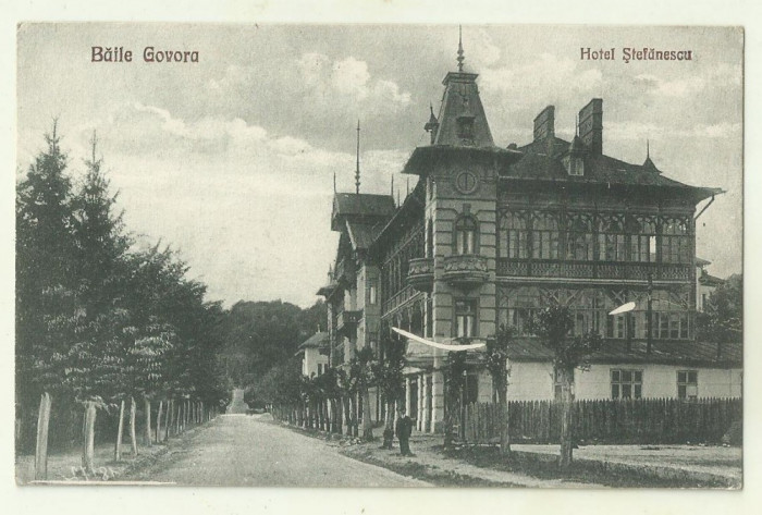 cp Govora : Hotel Stefanescu - circulata 1925, timbre