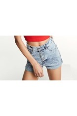 Pantaloni scurți din denim cu nasturi pentru femei, mărime M