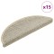 vidaXL Covorașe scări autoadezive 15 buc. verde 56x17x3cm aspect sisal 326863