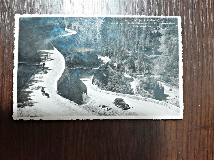 Carte postala, 1938, Lacul Rosu, circulata