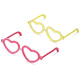 Ochelari Fluorescenți, Inimi, Luminați &Icirc;n &Icirc;ntuneric, Roșii (Set 1 Bucată), Oem