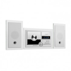Auna stereosonic, sistem stereo, montaj pe perete, cd player, usb, bt, alb foto