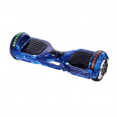 Hoverboard Bluetooth cu boxa Galaxy HR, LED, 20 km/h, suporta maxim 120 kg, Albastru foto