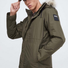 Helly Hansen geacă COASTAL 3.0 PARKA bărbați, culoarea verde, de iarnă 53995