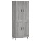 Dulap inalt, gri sonoma, 69,5x34x180 cm, lemn compozit