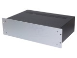 Carcasă rack 19" 3U neagră TEKO cu stand de montare, 307mm