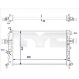 Radiator, racire motor OPEL ASTRA G Cabriolet (F67) (2001 - 2005) TYC 725-0038-R