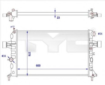 Radiator, racire motor OPEL ASTRA G Combi (F35) (1998 - 2009) TYC 725-0038-R foto