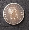 Moneda Italia 2 Lire Argint 1862 AG .835, KM#16, Tiraj Mic