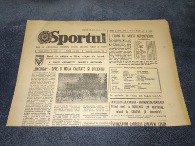 ZIARUL SPORTUL 6 NOIEMBRIE 1982 TRAGERE LA SORTI CRAIOVA BORDEAUX foto