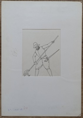 Ilustratie originala de Mihail Boitor pt volumul 1 &amp;quot;Mode si vesminte din trecut&amp;quot; foto