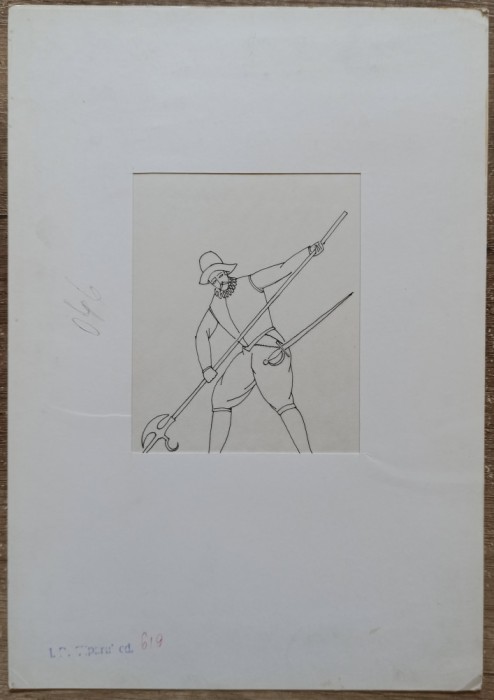 Ilustratie originala de Mihail Boitor pt volumul 1 &quot;Mode si vesminte din trecut&quot;