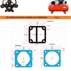 Garnituri set pentru cap compresor de aer V 70mm CH081 Mod.4(K)