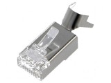 Conector RJ45 Cat 6a ecranat 8p8c cu mufă PIN 8