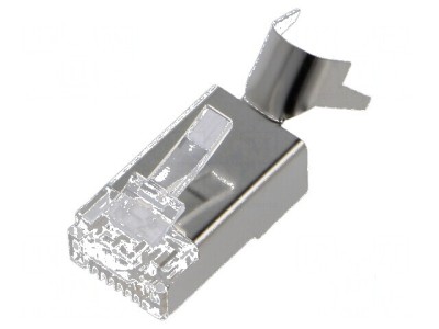 Conector RJ45 Cat 6a ecranat 8p8c cu mufă PIN 8 foto