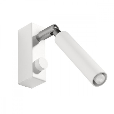 Lampă De Perete Eyetech Albă Din Aluminiu Cu 1 Bec Tub Modern De Interior foto