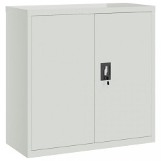 vidaXL Dulap de birou cu 2 uși, gri, 90 cm, oțel