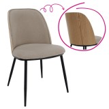 Cumpara ieftin Scaun dining textil lemn metal multicolor Vudia 50x59x83 cm