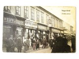 Cumpara ieftin Rară! Oradea:Strada Comerciala,magazine,carte poștală circ.1906 cu ștampilă rară de Zsibo(Jibou/Sălaj)