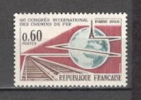 Franta.1966 Congres international de Cai Ferate XF.247, Nestampilat