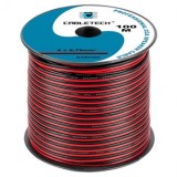 Cablu difuzor cca 2x0.75mm rosu/negru 100m, Cabletech