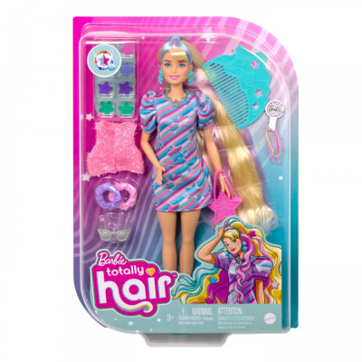 Barbie totally hair papusa barbie blonda foto