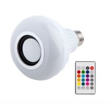 Bec LED cu difuzor, Bluetooth și telecomandă, culori RGB, 12W