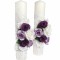 Set 2 Lumanari Nunta Botez EVENTISSIMI - Alb Mov