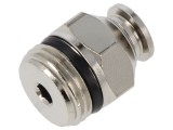 Racord push-in simplu 3/8" - Alamă nichelată 0,99-20bar