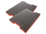 Set Inserturi Spumă LeanFoam 433x315x40mm, 2 buc, Culoare Grafit-Roșu, Compatibil Bosch, Cutie Unelte