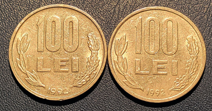 100 lei Romania - 1992 (2 variante)