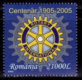 Cumpara ieftin RO 2005 ,LP 1673,&quot;Centenar Rotary &quot;, serie ,MNH, Nestampilat