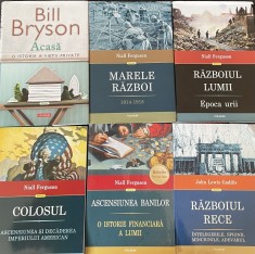 Pachet 6 Cărți Istorie - Colecția Historia (Polirom) - Niall Ferguson, Bill Bryson