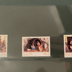 malta - serie timbre pictura religie craciun nestampilata MNH