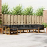 Cumpara ieftin Set de canapele de exterior 7 buc. 7-Locuri Natural si Antracit