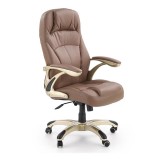 Scaun directorial HM Carlos, Piele ecologica perforata, Roti cauciucate, Inaltime ajustabila, Mecanism multiblock, 136 Kg, Bej