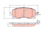 TRW GDB2216 set placute frana,frana disc