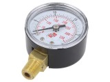 Manometru PNEUMAT M40R.PL025G18, 0-25 bar, Diametru 40mm, Conexiune G1/8, Clasa 2,5