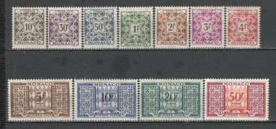 Monaco.1946/50 Porto-Cifra cu ornamente SM.701 foto
