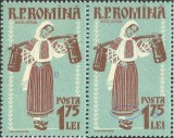 Cumpara ieftin EROARE ROMANIA 1958 LP 462 COSTUME NATIONALE TRIPTIC IN PERECHE -MNH