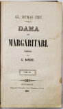 DAMA CU MARGARITARI de AL. DUMAS FIUL, traducere de G. BARONZI, VOL. II - BUCURESTI, 1856