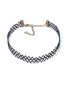 Choker Negru Mesh Mystyle Fashion, Colier Elegant Gat, Margele Sticla, Textil, Dama