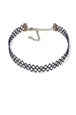 Choker Mystyle Fashion Black Mesh - Colier elegant pentru gat - Black Delux
